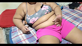 Futanari Chubby Girl Masturbates with Her Big Cock and Releases a Big Load of Cum
