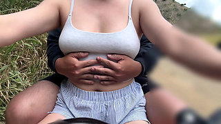 Didi Client Notices I'm Not Wearing a Bra and Puts His Fingers in My Tight Pussy