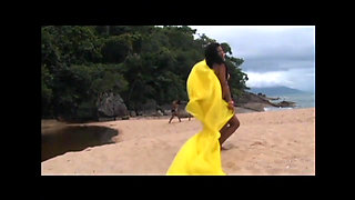 Hot threesome at the beach