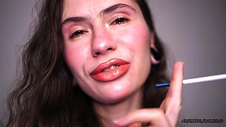 Drool Collector, Smoking Nude Lips