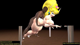 Bowsette Doggy Position in the Castle