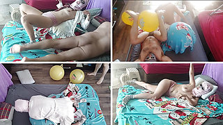 Foreplay in the bedroom with an amateur couple.