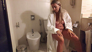 A MILF Wife Masturbates in the Bathroom and Cums Twice. Full Scene. Ep 24301