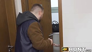 Red haired 18yo riding Big Cock after sold by boyfriend