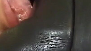 Hot MILF with Big Tits Fucked and Cummed on Feet by Two Huge Vintage Cocks