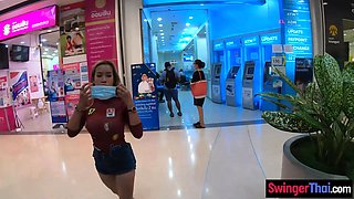 Big juggs Thai mommy GF mall visit and sex