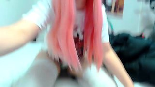 Redhead Teen In Stockings Webcam Toying