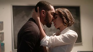 Hot interracial action in the classroom with janice and mickey