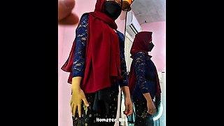 Fitting Hijab Kebaya Dress with Thai Maid