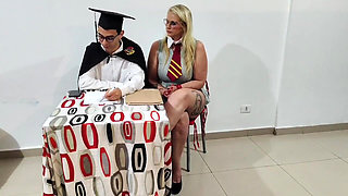 Entiado Didn't Go to Graduation Party to Put His Tiny Penis in His Stepmother's Ass