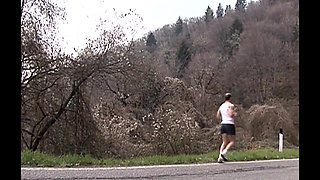 Bad Watcher Caught a Redhead MILF Pissing in the Woods and He Bangs Her in the Ass