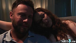 Humungous boobed PLUMPER honey Leana Lovings consoling her BEAU and nailing his hefty pecker