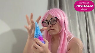 I Humiliate the Cock and Make Ahegao Faces in Cosplay Costum