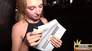 Amateur blondie pussyfucked by stranger