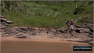 Beautiful Brunette Fucked By A Huge Cock On The Seaside Beach