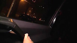 Two sluts sucking of random guys in a car