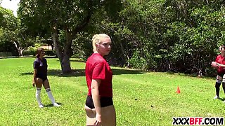 Nice Ass chicks football squad fucks