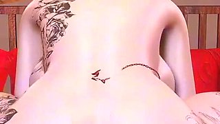 3D BBW MILF Sitting on the Big Cock and Cum in Her Asshole