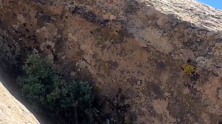 Wild Mountain Flash - Topless Tease on Remote Kyrgyzstan Trail, No Rules