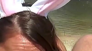 MILF Bunny Ass Fucked and Cumshot on Giant Tits by Huge Amateur Cock in Pool