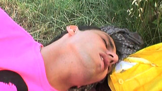 Thick Redhead Granny Loves Cum on Her Massive Tits