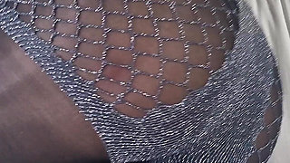 POV Elena Clark Masturbation Nylon Grey and Black