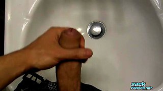 POV Cock Stroking In The Bathroom - Zack Randall