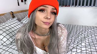 Hot babe Sophie Paris having horny solo toy masturbation