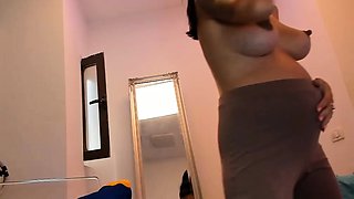 Big boobs milf masturbates with her dildo
