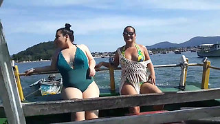 Exhibitionism on the Boat in Public with Paty Butt and Her Stepcousin Agatha Ludovino