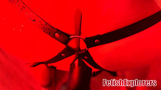 Used and PEGGED in PLASTIC panties