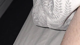 Sexy maid vacuum cleaning step son room while he is naked