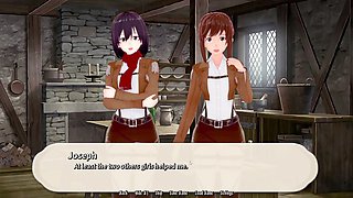Mikasa Ackerman gets into some raunchy action in this adult gaming vignette