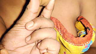 Cow girl press the booob and sez with boy friend.