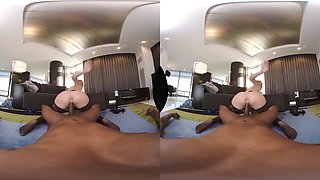 Ultra-Kinky America - Redheads, blondes, brunettes railing black pipe in VR (Black Meatpipe)