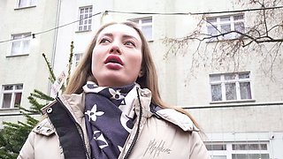 GERMAN SCOUT - Tall Girl Julia Maze seduce to Casting Fuck