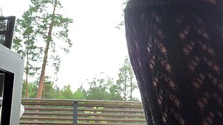 Amateur Jasmin stripping panties and masturbating