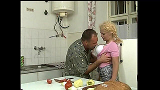 Blonde Horny Was Fucked by Her Husband in the Kitchen