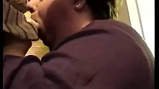 Aunt of my friend takes massive cock in her mouth and swallows cum
