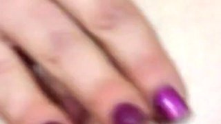 Busty British MILF Janey Fingers Her Hairy Pussy in Bed