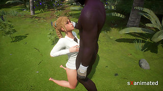 Hot blonde fucks her guide on her vacation PART 1