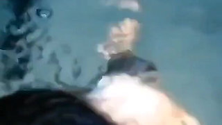 A Blowjob and Facial at the Hotel Pool and Amateur Wife Jerks Cock for Cumshot on Face