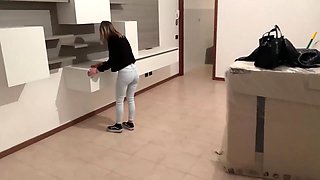Hot Blonde Fucked By Neighbor On Kitchen Table