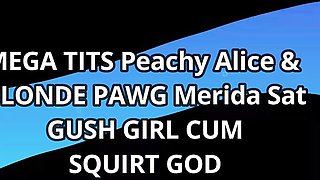 Creampie clip with lustful Merida Sat and Peachy Alice from Squirting Fun