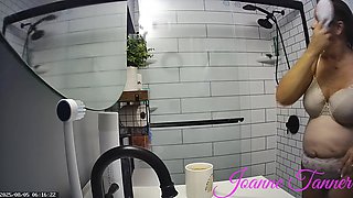 Found All My Dad's Hidden Cam Recordings of My Mom Mrs. Joanne Tanner the Real Public Schoolteacher in the Shower 2