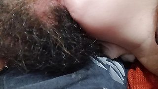 CLOSE UP naughty and horny kiss, with the horny slut with her tongue and wet mouth