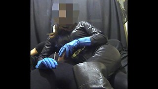 Smoking Fetish Wife in Rubber Gloves Jerking Me