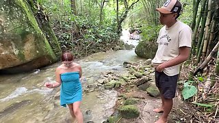 LILY_PUP - Busty Redhead Latina Amateur Shower Fuck in River - Big Tits Big Ass Rough Sex HD