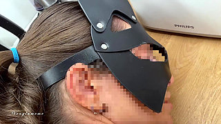 Wild fuck in the kitchen and cumshot in my mouth: total pleasure