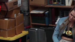 Hot smuggler banged by the security officer